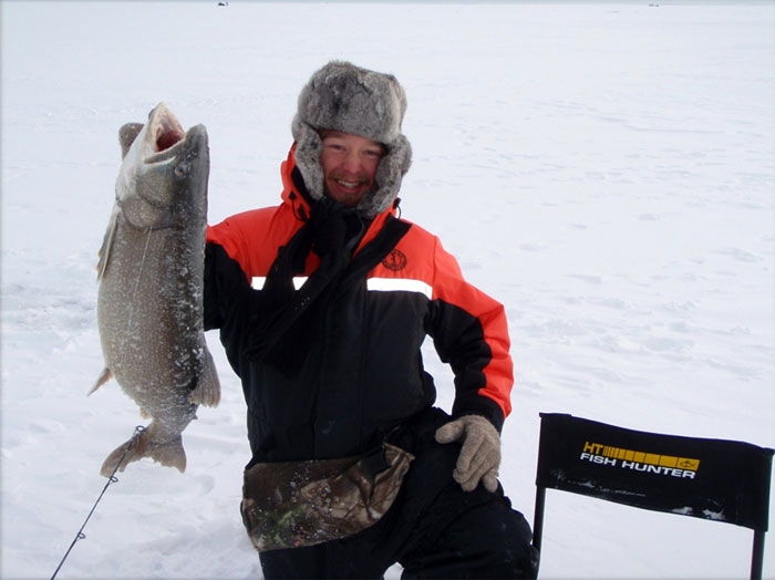 Lake trout with the Foxee Minnow and Berkley Power Shiner